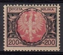 Znaczek Polska 1921 Mi 174 Fi 138 Czyste **