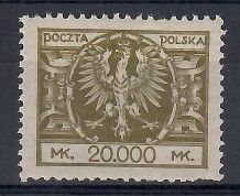 Znaczek Polska 1924 Mi 192 Fi 173 Czyste **