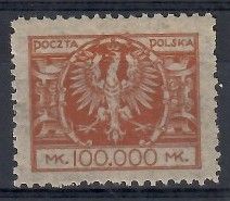 Znaczek Polska 1924 Mi 195 Fi 176 Czyste **