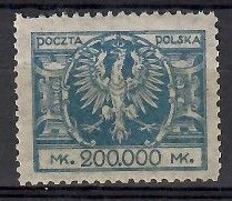 Znaczek Polska 1924 Mi 196 Fi 177 Czyste **