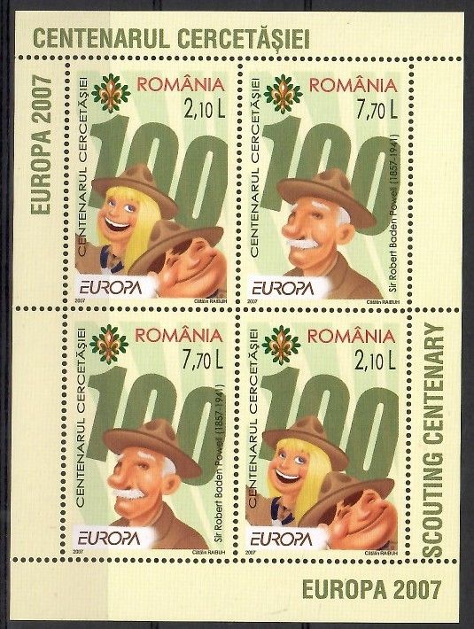 Znaczek Rumunia 2007 Mi bl 396I Czyste **