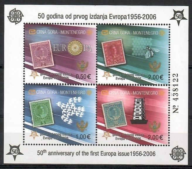 Znaczek Czarnogóra 2006 Mi bl 2 Czyste **