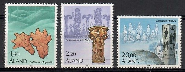 Znaczek Wyspy Alandzkie 1986 Mi 16-18 Czyste **