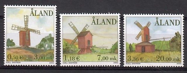 Znaczek Wyspy Alandzkie 2001 Mi 192-194 Czyste **