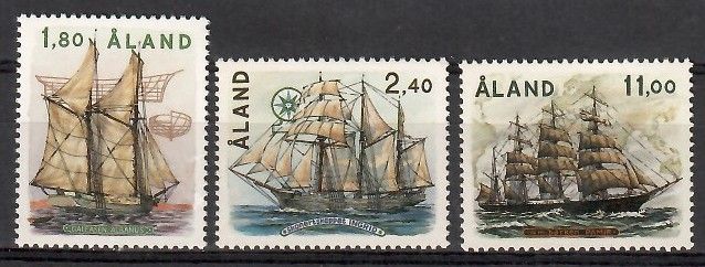 Znaczek Wyspy Alandzkie 1988 Mi 28-30 Czyste **