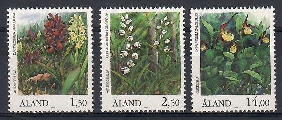 Znaczek Wyspy Alandzkie 1989 Mi 33-35 Czyste **