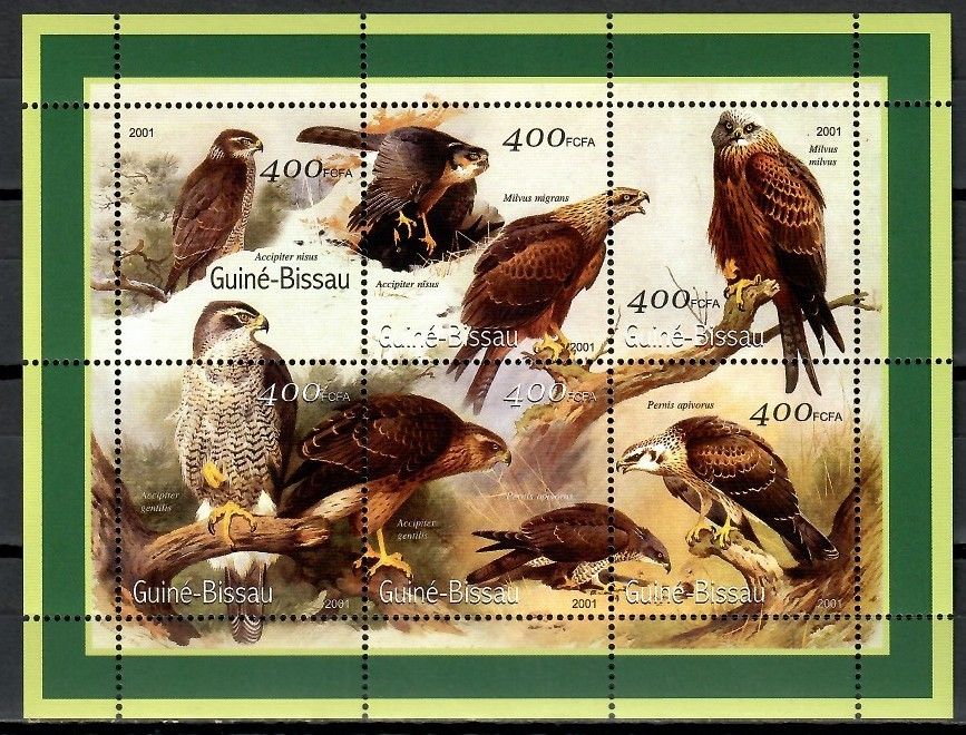 Znaczek Gwinea Bissau 2001 Mi ark 1452-1457 Czyste **
