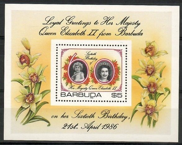 Znaczek Barbuda 1986 Mi bl 106 Czyste **