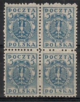 Znaczek Polska 1922 Mi aus 1 Fi 144b Czyste **