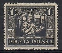 Znaczek Polska 1922 Mi aus 7 Fi 150 Czyste **