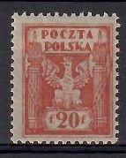 Znaczek Polska 1922 Mi aus 3 Fi 146 Czyste **