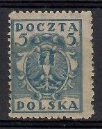 Znaczek Polska 1922 Mi aus 1 Fi 144b Czyste **