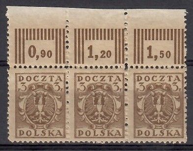 Znaczek Polska 1919 Mi 101 Fi 85B Czyste **