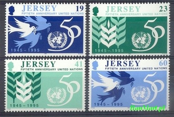 Znaczek Jersey 1995 Mi 719-722 Czyste **