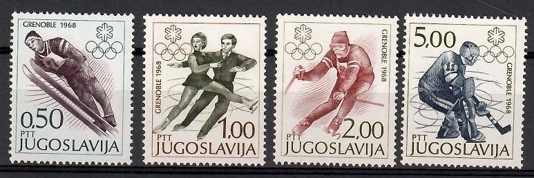 Znaczek Jugosławia 1968 Mi 1262-1265 Czyste **
