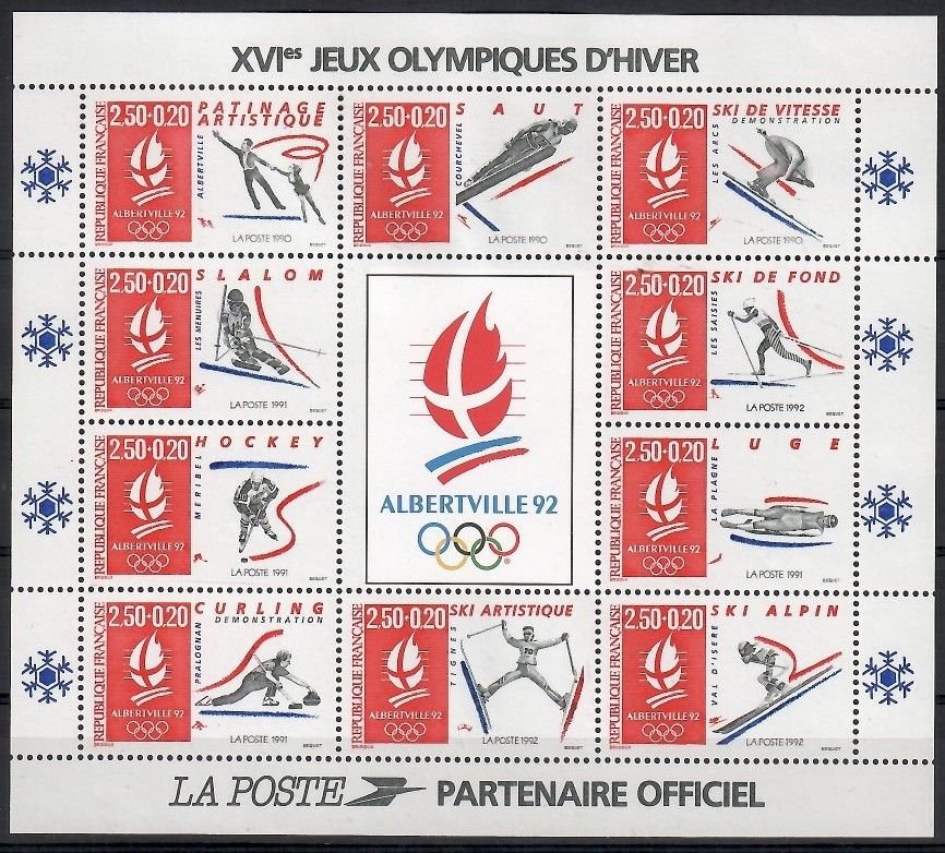 Znaczek Francja 1992 Mi bl 12 Czyste **