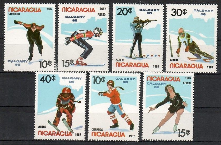 Znaczek Nikaragua 1987 Mi 2738-2744 Czyste **