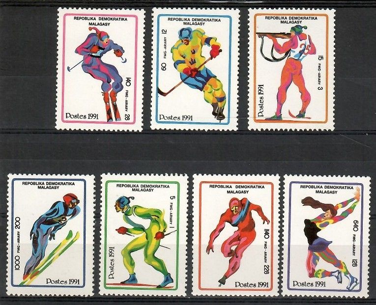 Znaczek Madagaskar 1991 Mi 1338-1344 Czyste **