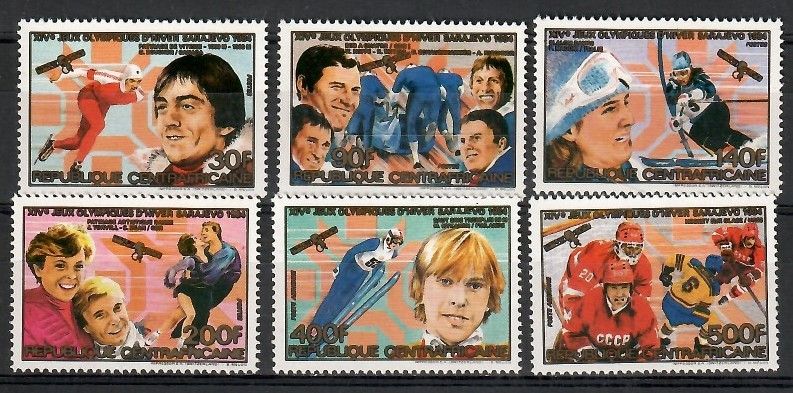 Znaczek Republika Środkowoafrykańska 1984 Mi 1062-1067 Czyste **