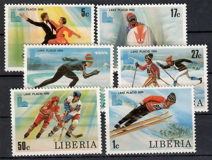 Znaczek Liberia 1980 Mi 1168-1173 Czyste **