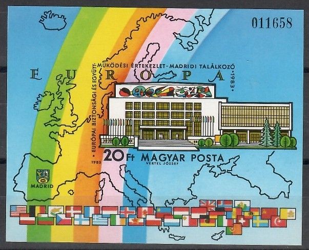 Znaczek Węgry 1983 Mi bl 168B Czyste **