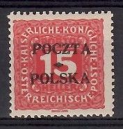 Znaczek Polska 1919 Mi por 3 Fi D3 Czyste **