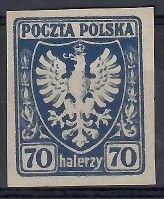 Znaczek Polska 1919 Mi 63 Fi 64 Bez kleju ( * )