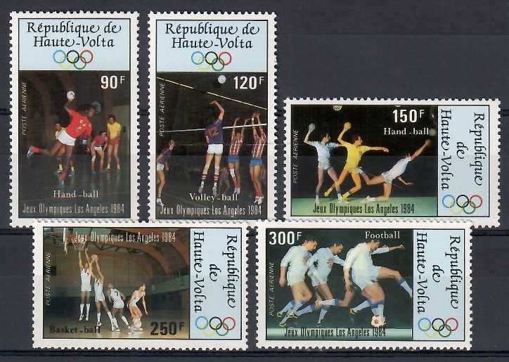Znaczek Górna Wolta 1984 Mi 929-933 Czyste **
