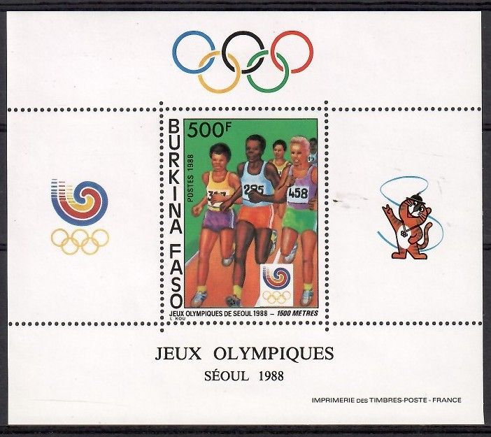 Znaczek Burkina Faso 1988 Mi bl130 Czyste **