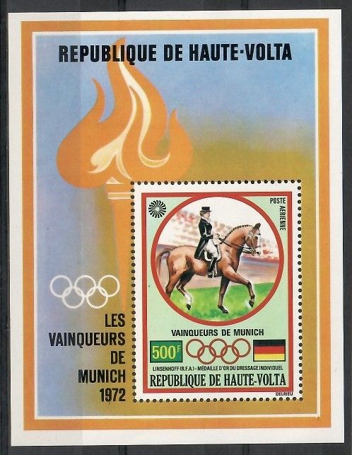 Znaczek Górna Wolta 1972 Mi bl 8 Czyste **