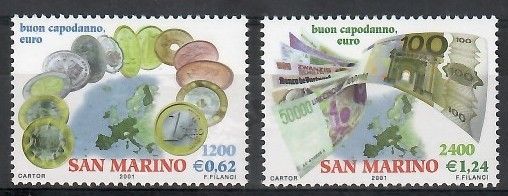 Znaczek San Marino 2001 Mi 1980-1981 Czyste **