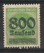 Znaczek Deutsches Reich / III Rzesza 1923 Mi 308 Czyste **