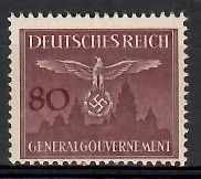 Znaczek Generalne Gubernatorstwo / GG 1943 Mi die 35 Czyste **
