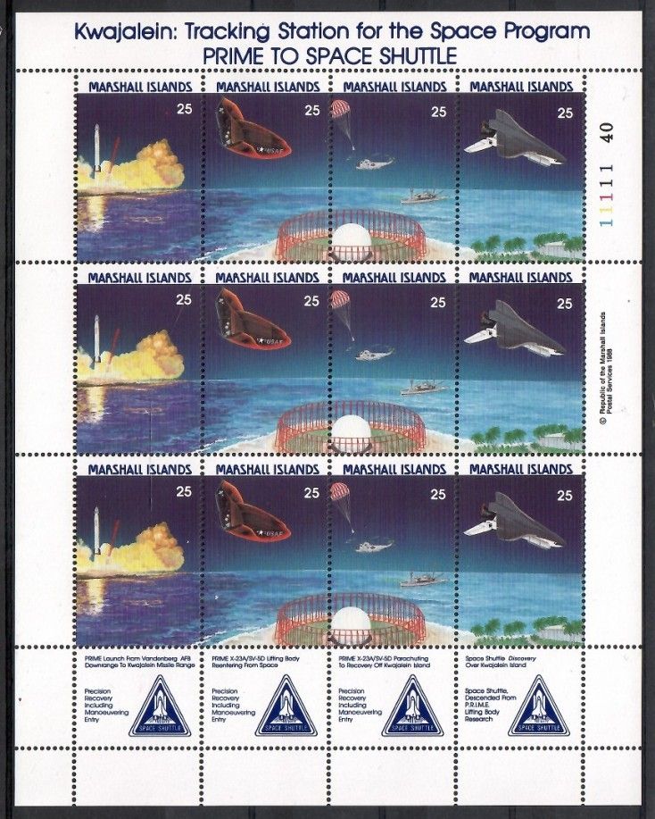 Znaczek Wyspy Marshalla 1988 Mi ark 199-202 Czyste **