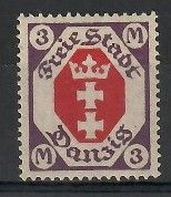 Znaczek Wolne Miasto Gdańsk 1921 Mi 86 Czyste **
