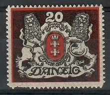 Znaczek Wolne Miasto Gdańsk 1921 Mi 89 Czyste **