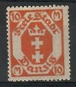 Znaczek Wolne Miasto Gdańsk 1923 Mi 125 Czyste **