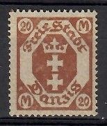 Znaczek Wolne Miasto Gdańsk 1922 Mi 126 Czyste **