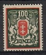 Znaczek Wolne Miasto Gdańsk 1922 Mi 128 Czyste **