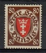 Znaczek Wolne Miasto Gdańsk 1935 Mi 250 Czyste **