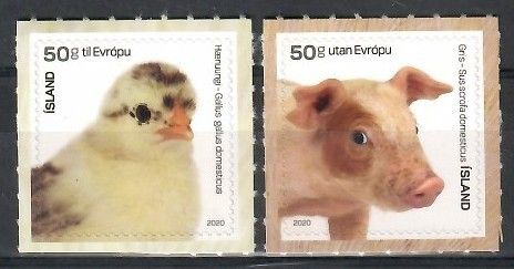 Znaczek Islandia 2020 Mi 1605-1606 Czyste **