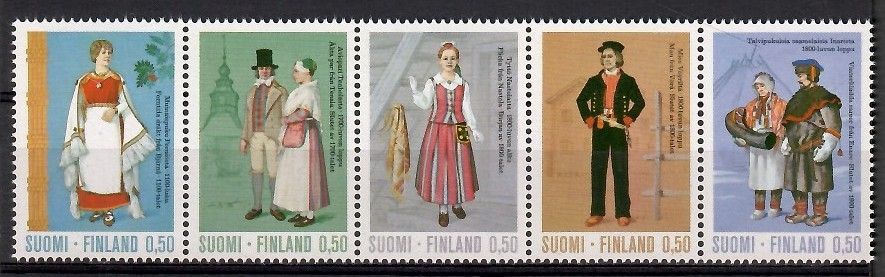 Znaczek Finlandia 1972 Mi 710-714 Czyste **