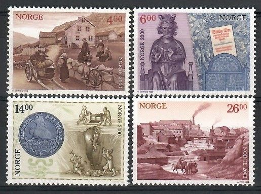 Znaczek Norwegia 1999 Mi 1313-1316 Czyste **