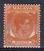 Znaczek Malaje 1937 Mi 211 Z podlepką *