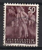 Znaczek Liechtenstein 1951 Mi 296 Stemplowane