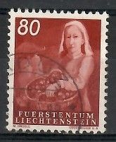 Znaczek Liechtenstein 1951 Mi 298 Stemplowane
