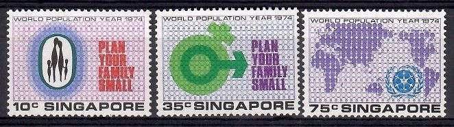 Znaczek Singapur 1974 Mi 218-220 Czyste **