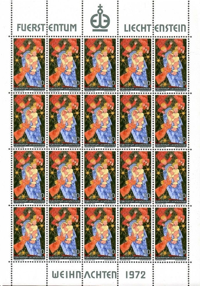Znaczek Liechtenstein 1972 Mi ark 578 Czyste **