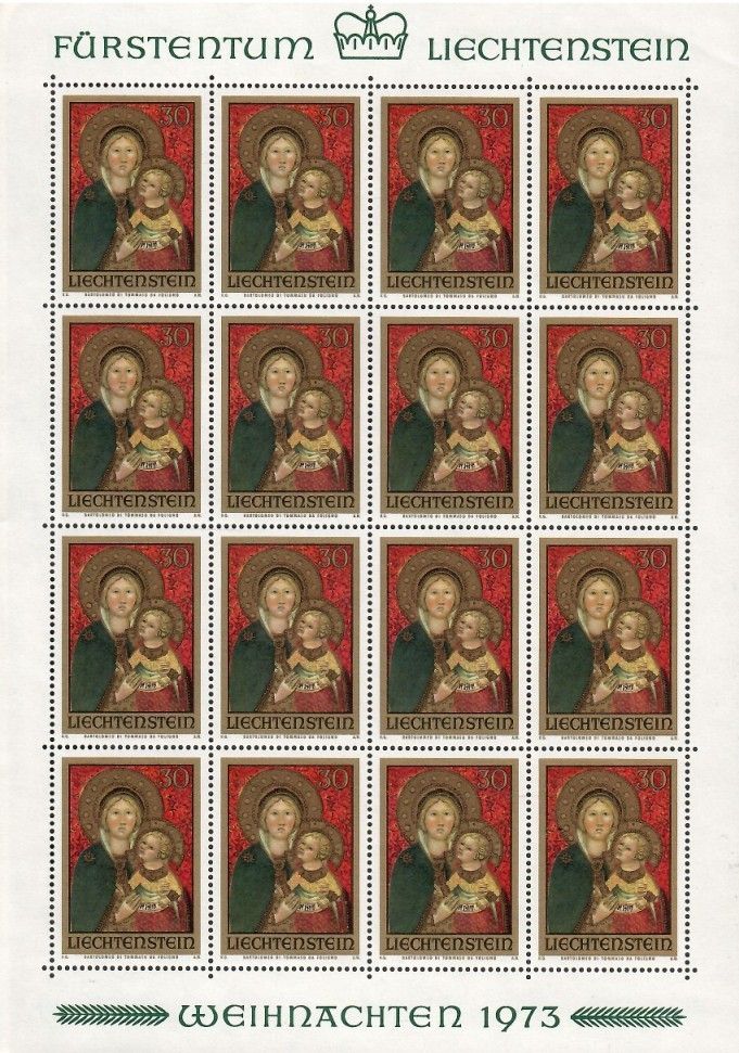 Znaczek Liechtenstein 1973 Mi ark 595 Czyste **