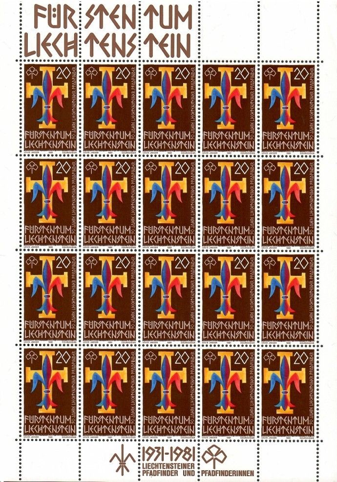 Znaczek Liechtenstein 1981 Mi ark 773 Czyste **